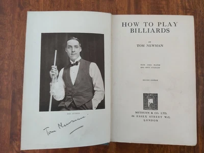 £170 • Buy How To Play Billiards. NEWMAN Tom. 1926. Signed By Author