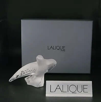 Lalique Crystal Swallow Whistling Martinet Birds • $922.93