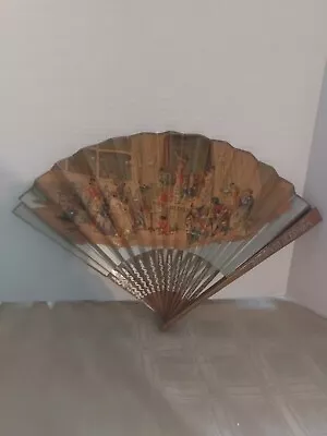 Antique SPAIN Folding  Hand Painted Fan Signed • $45