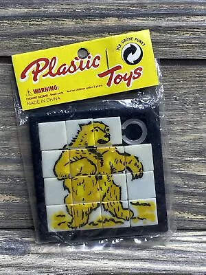 Vintage Plastic Toys Handheld Slide Puzzle Yellow Bear  • $23.99