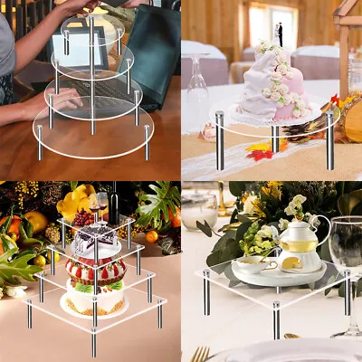 Cake Stand Acrylic Birthday Set Table Stand Cupcake Hand Display Stand Wedding • £7.56