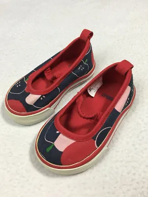 Gymboree Prep School Toddler 3 Navy Blue Red Pink Apple Shoes Mary Janes • $11.04