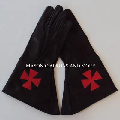 Masonic Knights Templar KT Gauntlets(Sheep Leather)(MA5003) • $50.23