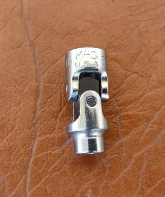 Mac MU6 1/4  Drive 6MM 6 Point Metric Universal Joint Swivel Chrome Socket USA • $16.99