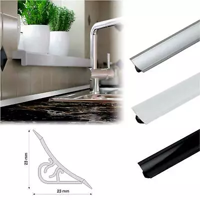£0.99 • Buy 3m WORKTOP PROFILE STRIP SPLASHBACK EDGING TRIM  Kitchen Seal & Accessories