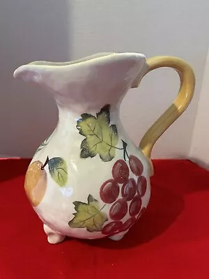Large Ceramic Fruit Vase With Feet Vintage • $12.10