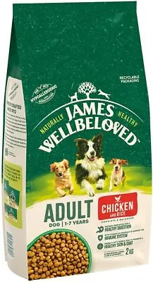 James Wellbeloved Adult Naturally Healthy Dog Food Balanced Chicken/Turkey 2Kg • £10.25