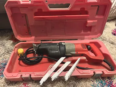 Milwaukee Super Sawzall Heavy Duty Reciprocating Saw With Case & Various Blades • $40