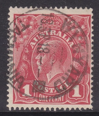 $4.20 • Buy KGV Heads Single Wmk 1d Red Die 1 FU *POSTMARK* SG 21c (C83)