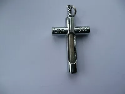  Cross With Sand Soil From Holy Land Jerusalem  Where Jesus Lived  Glass Vial   • £10.99