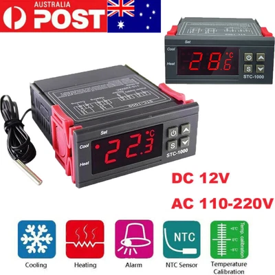 $11.77 • Buy STC-1000 12V-220V LCD Digital Temperature Thermostat Controller Heating Cooling