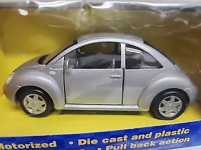 Maisto Road And Track Diecast 1:32 Metal Volkswagen Beetle Silver Original Box • $12.99