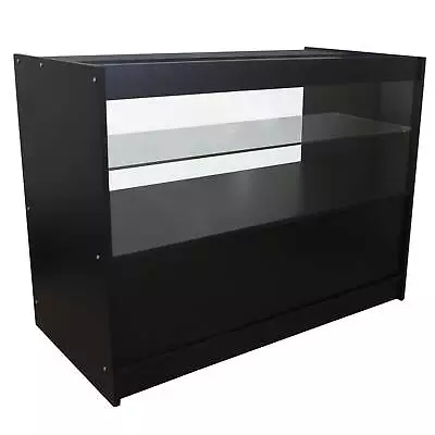 £359.99 • Buy Shop Counter Black Retail Display Storage Showcase Cabinet Glass Shelves C1200