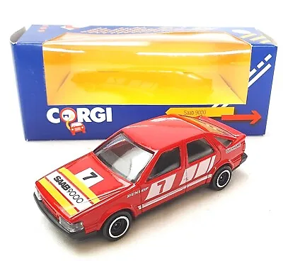 Corgi Toys England 1:43 SAAB 9000  DUNLOP  Rally Model Car #C106 MIB`84 RARE! • $24.99