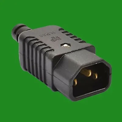 2x 3 Pin IEC Male Kettle Socket Rewireable C14 Straight Plug Adapter Converter • £6.49