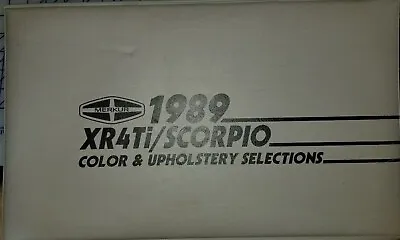 1989 Ford Merkur Color And Upholstery Selection Book Dealer Album Manual • $89.99