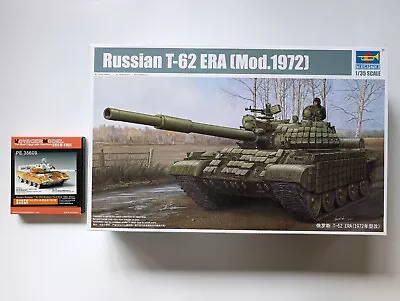 Trumpeter 01556 Russian T-62 + Voyager PE35609 Extras • $70