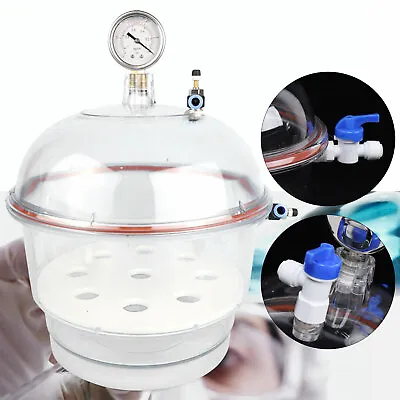 Vacuum Desiccator Jar Polycarbonate Plastic Vacuum Dryer Laboratory Dessicator  • $57.95