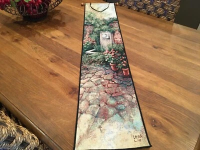 £14.82 • Buy New! Vtg Signed Lena Liu Tapestry Bell Pull Wall Hanging - Lion Head Water Fall
