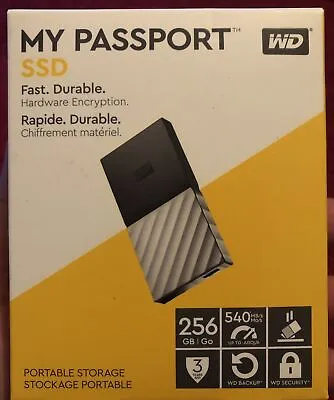 WD My Passport External SSD - 256 GB Black & Silver  Brand New • £49.91