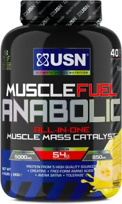 £42.49 • Buy USN Muscle Fuel Anabolic Banana All-in-one Protein Powder 2 Kg (Pack Of 1) 