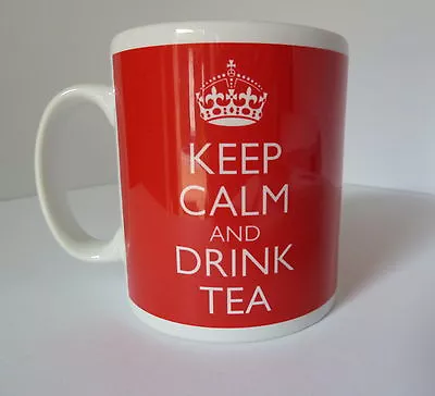 Keep Calm And Drink Tea Mug Cup Gift Present Carry On Cool Style Retro Teatime • £9.99