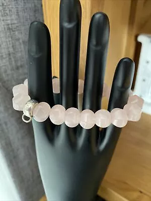 Thomas Sabo Rose Quartz Charm Carrier Bracelet  Size 14 Cm • £19.99