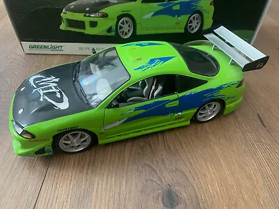 Fast And Furious Brian's 1995 MITSUBISHI Eclipse Greenlight Diecast Car 10  1:18 • $399