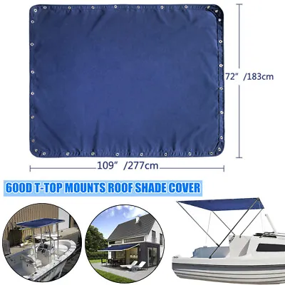 Waterproof T-top Canvas Boat Cover Sunshade Yacht Awning Cloth For Patio Garden • $103.99