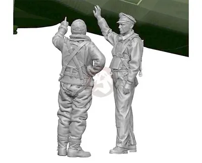 Legend 1/32 US Bomber Pilot And Crew Personnel On Ground WWII (2 Figures) LF3229 • $42.93