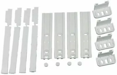 4 X UNIVERSAL Integrated Fridge & Freezer Door Mounting Bracket Fixing Slide Kit • £19.39