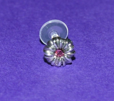 £3.95 • Buy Pink Crystal Flower Helix Tragus Ear Cartilage Bar Sterling Silver Bioflex
