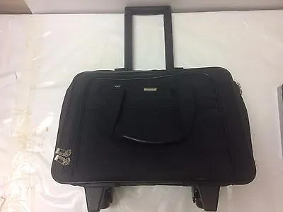 SOLO Laptop Bag  Rolling Wheels Business Notebook Case 17 Inch  Black Fabric • $29.99