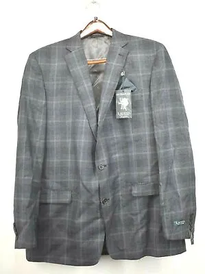 Lauren Ralph Lauren Mens Charcoal Gray Plaid Classic Fit Suit Jacket NWT 46XL • $70.80