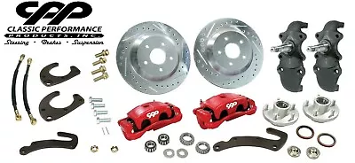 $1149 • Buy 1958-64 Chevy Belair Impala Front 13  Big Brake Conversion Kit 2  Drop Spindles