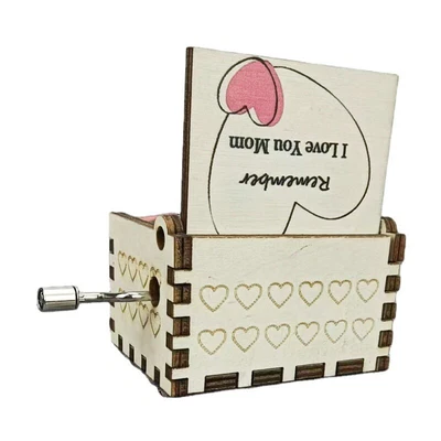$8.17 • Buy You Are My Sunshine Vintage Music Box Wooden Engraved Hand Cranked To Mom Gifts