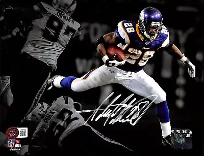 Adrian Peterson Autographed Minnesota Vikings 8x10 Photo Beckett 42533 • $119.99