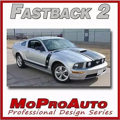 2005-2009 Ford Mustang GT V6 FASTBACK 2 Stripe Graphic Decals 3M Series PD1459 • $144.82