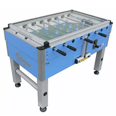 4 Players 4ft 4 Inch Glass Summer Covered Coin Operated Outdoor Football Table • £1399.97