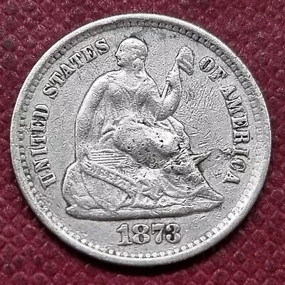 1873 S Seated Liberty Half Dime 5c Better Grade XF Details #61432 • $39.99