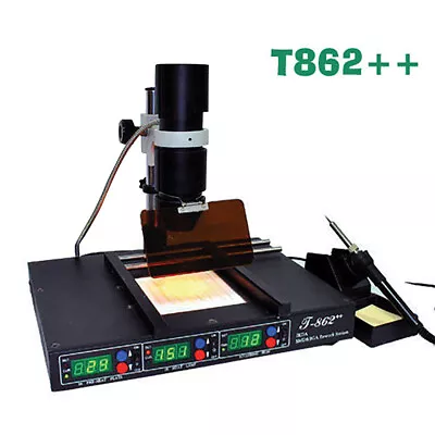 Soldering Rework Station T862++ SMD/ BGA Rework Station Infrared Heating 110 V • $198