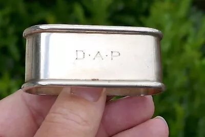 Antique Sterling Silver Monogrammed  D.A.P  Napkin Ring - Model Number 1911 • $49.95