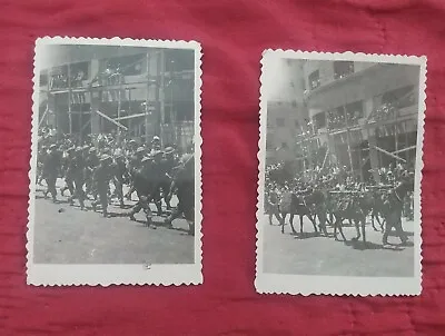 2x Photos - 1949 Day Of Independence Idf Zahal Soldiers With Horses Jewish Rare • $19.99