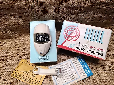 NOS Vintage Original HULL Accessory COMPASS Streamline GM Chevy Buick Ford W Box • $35.99