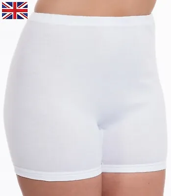 Cotton Interlock Long Ladies Cuff Briefs Womens UK Made Underwear 10 - 28 • £5.45