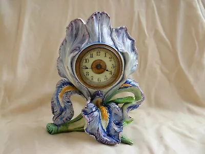 Jerome Massiervallaurisantique French Majolica Clockiris Patternart Nouveau. • $790