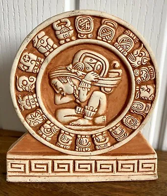 £14 • Buy Stone Pottery Standing Mayan Zodiac Astrology Months Calendar  - Renato Dorfman