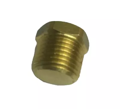 Brass Plug 3/8 NPT Male Hex Head Solid Brass Made In USA • $4.90