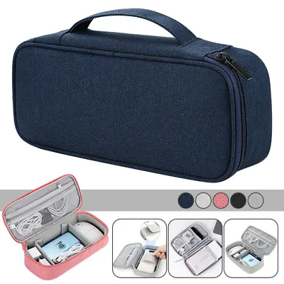 Charger Organizer Storage Bag Cable Organiser Earphone Bag Gadget Case Pouch • £10.60