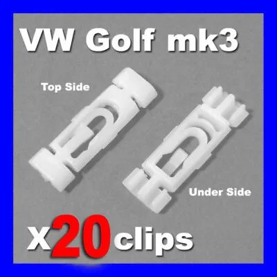 Vw Golf Mk3 Mk 3 Roof Gutter Trim Strip Rain Moulding Clips Plastic Gti Vr6 X 20 • $5.79